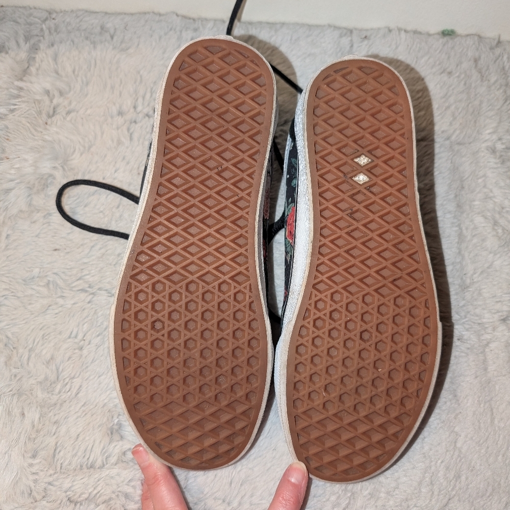 Floral Vans Shoes Size 8 - Picture 4 of 4